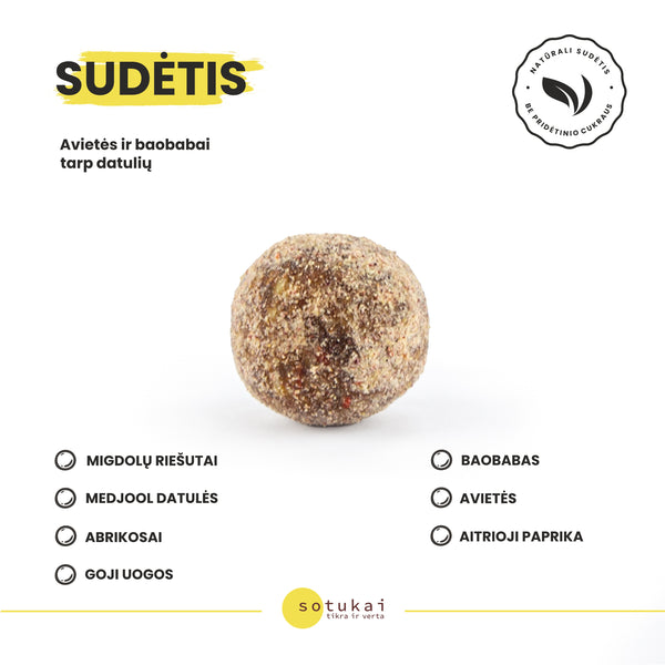 sotukai - augalinis užkandis, sveikatai palankus desertas iš supermaisto 